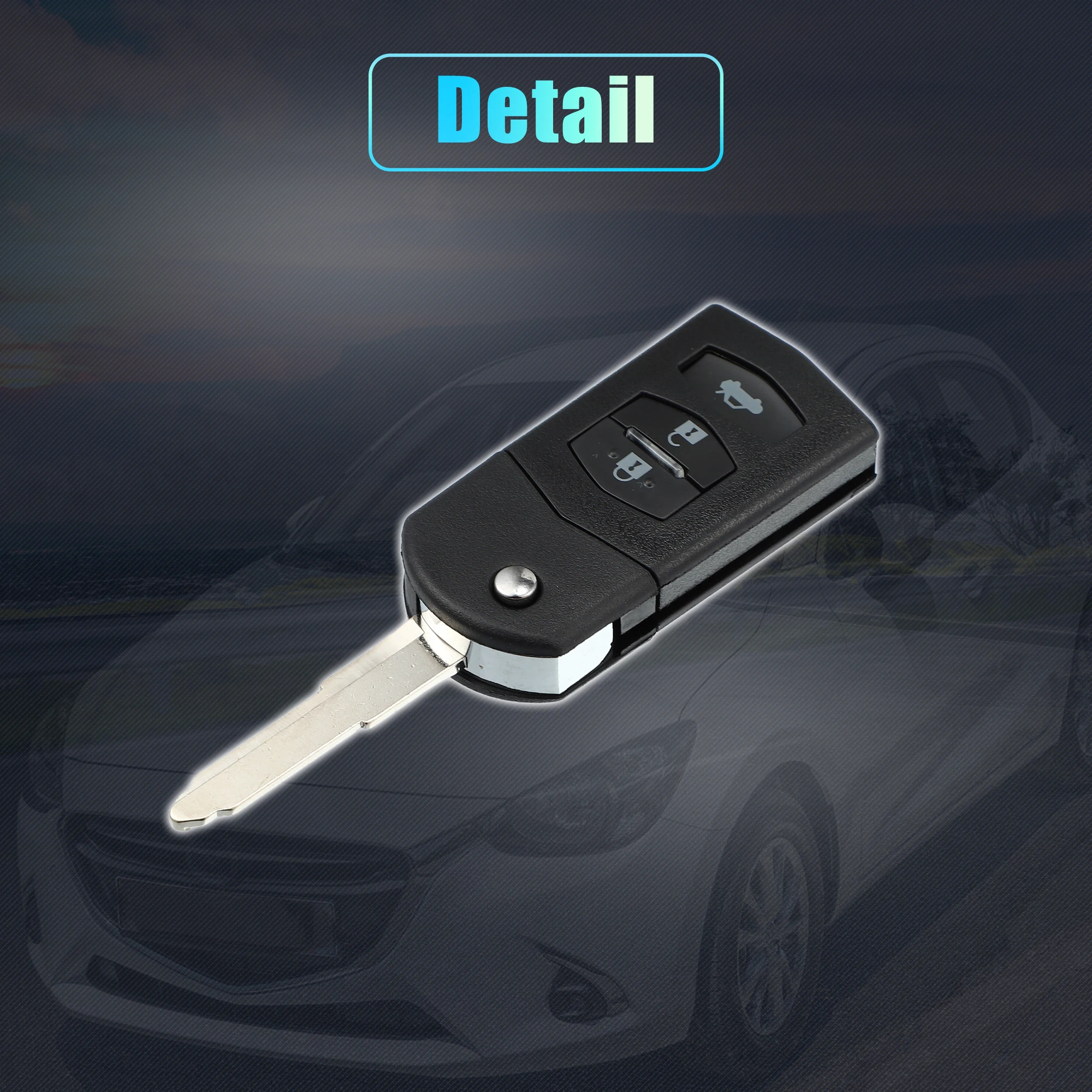 uxcell Car 3 Buttons Remote Control Key Fob Case Shell Cover Tools for Mazda 3 5 6 RX8 CX5 CX7 CX9 Replacement Accessories