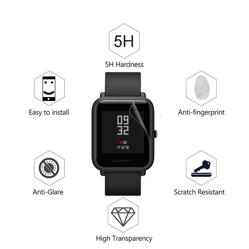 Soft TPU Screen Protector Film For Amazfit GTR 2 2E 4 3 Pro BiP S Lite 3 Pro GTS 2 2E 3 4 mini PoP Pace Verge Stratos 2 3 T-Rex