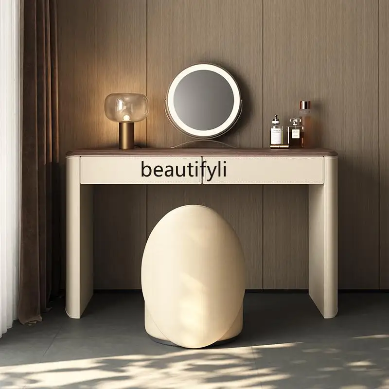 

Retro style dresser bedroom makeup table modern light luxury desk storage makeup table
