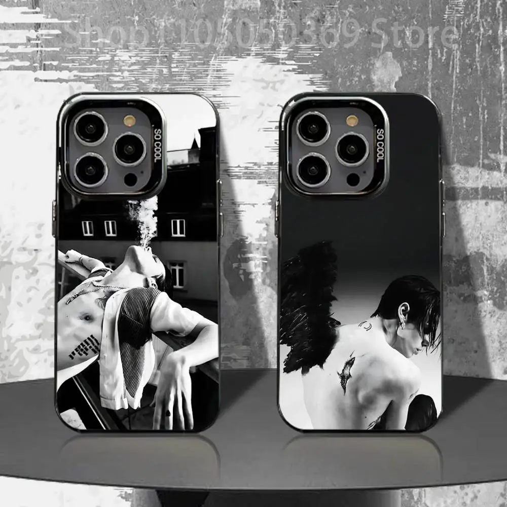 

Y-Yungblud Idols Phone Case For iPhone 16,15,14,13,12,11,Pro,XS,Max,Plus,Mini,SE4,E Black Matte Shockproof Cover