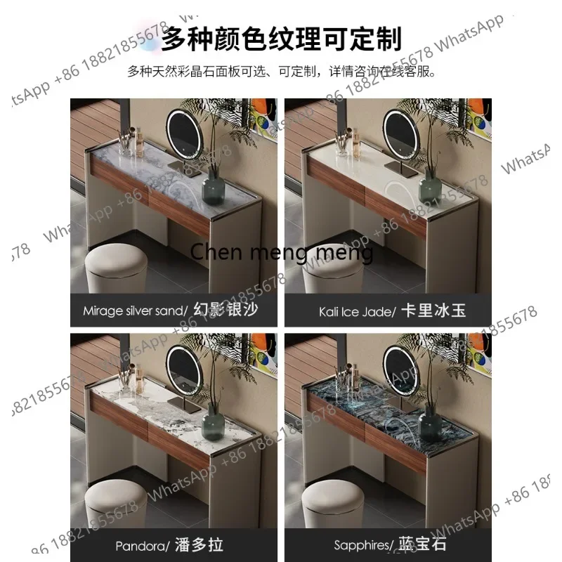 Italian minimalist dressing table, bedroom marble makeup table, light luxury high-end dressing table