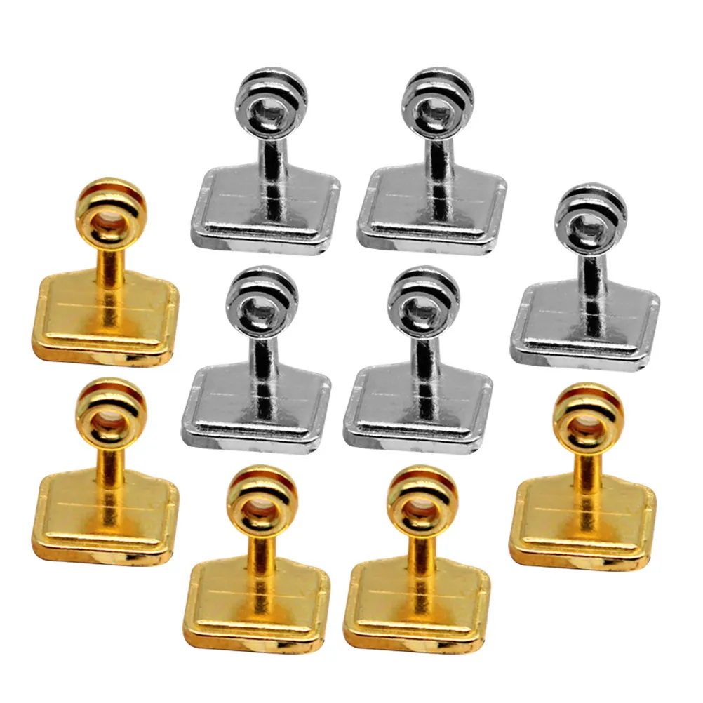 12Pcs Miniature Price Tag Sign Alloy Label Holder for Micro Landscape Decoration Mini Display Sign Stand