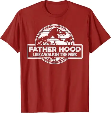 Vaterschaft ist wie ein Spaziergang im Park Retro Dinosaurier Papa T-Shirt Y2k Herrenmode Vatertag Ehemann Papa Geschenk Neuheit T-Shirt Tops – Detail 3