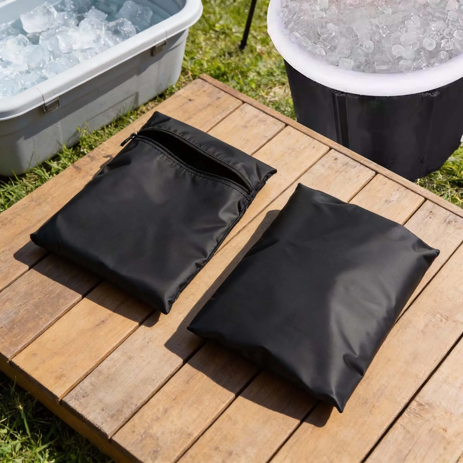 Outdoor Rated Ice Bath Cover with Tear Resistant 600D Oxford Fabric and Elastic Hem for Reliable Protection in Harsh Conditions
