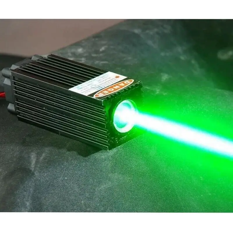 luzes verdes do modulo do diodo laser feixe gordo 532nm 100mw ttl 12v 01