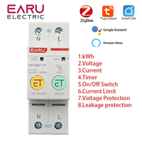 2P TUYA APP Zigbee WIFI Smart Energy Power Consumption kWh Meter Circuit Breaker Time Relay Switch Leakage Voltage Protection