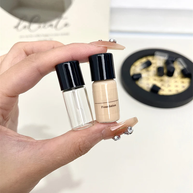 2/5Pcs Refillable Bottles Liquid Foundation 4ml Subpackage Travel Empty Bottle Mini Digging Spoon Cosmetics Tools Wholesale