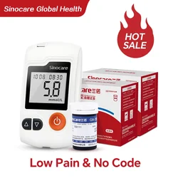 Sannuo Sinocare GA-3 Blood Glucose Meter Glucometer Diabetes Medical Devices with Test Strips Lancets Blood Sugar Meter Tester