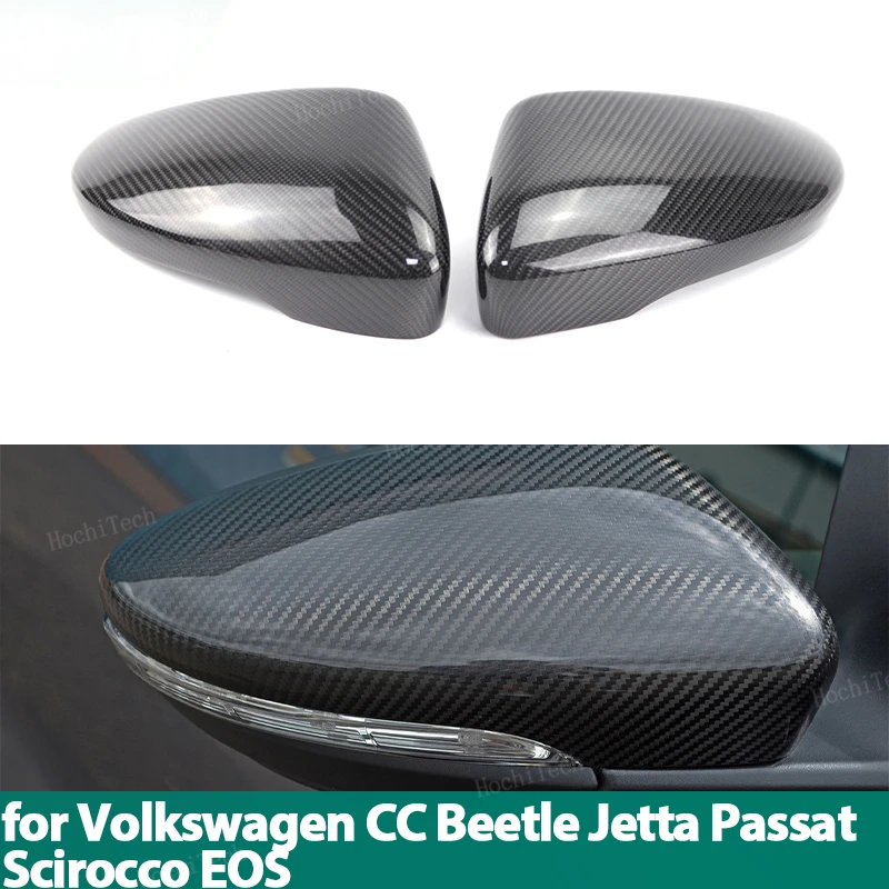 

Real Carbon Fiber Side wing Mirror cover Cap add-on for VW Volkswagen Passat B7 Scirocco Beetle CC Eos JETTA MK6