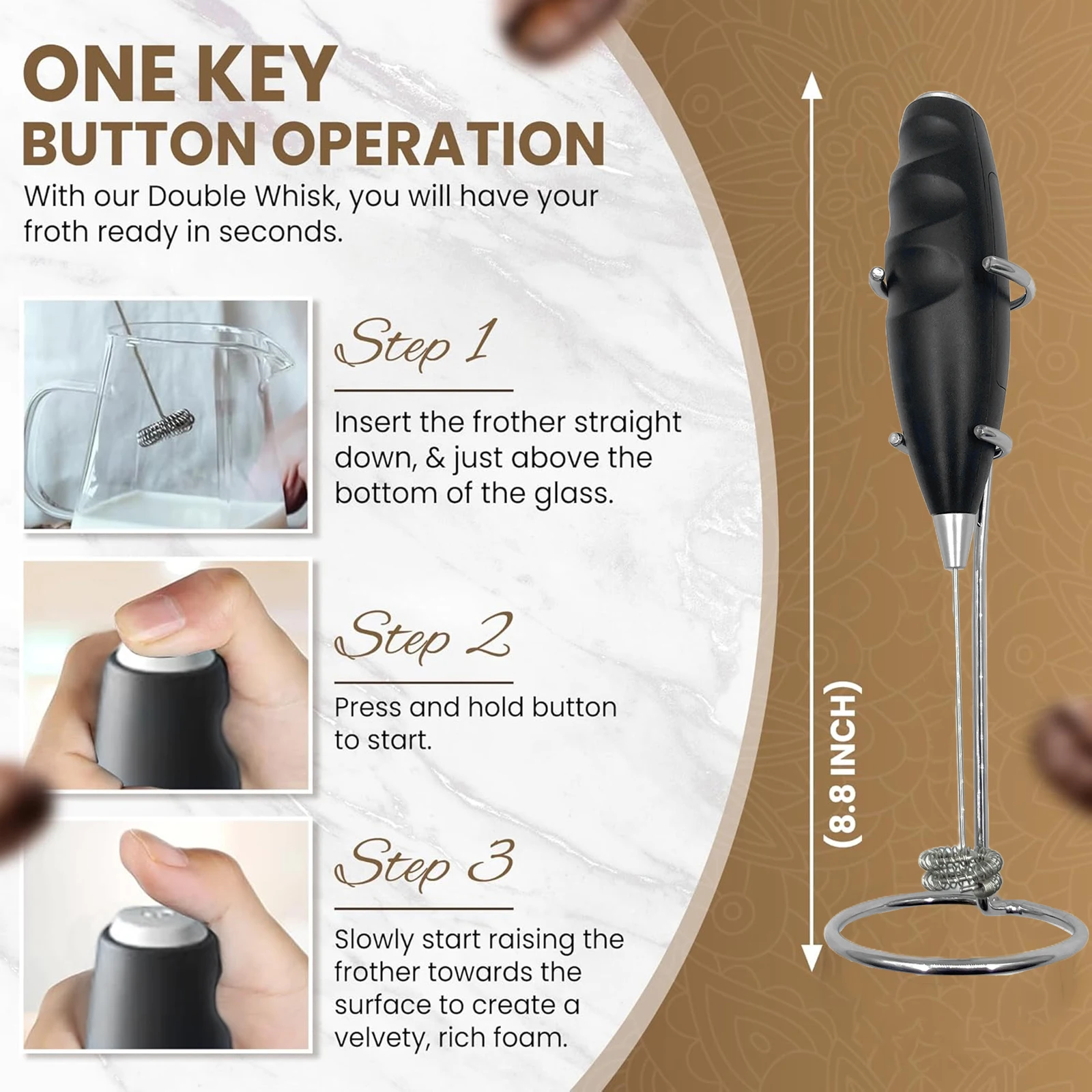 휴대용 우유 거품기 커피 음료 믹서 필수 주방용품 계란 거품기 기능 포함