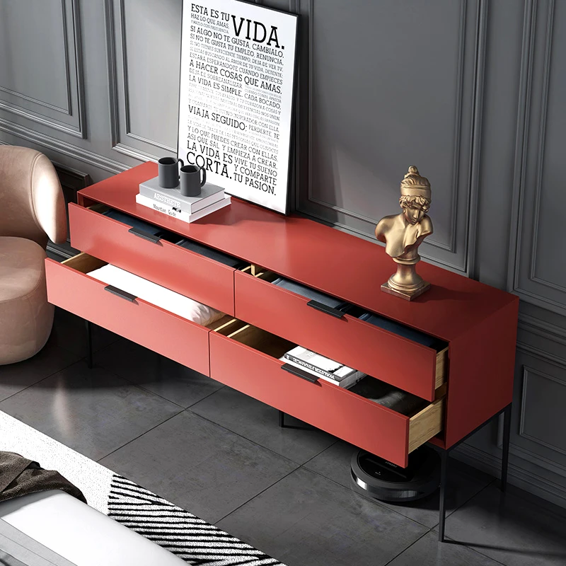

Small-sized furniture, living room, bedroom entrance four chest cabinets modern simple living room solid wood cabi