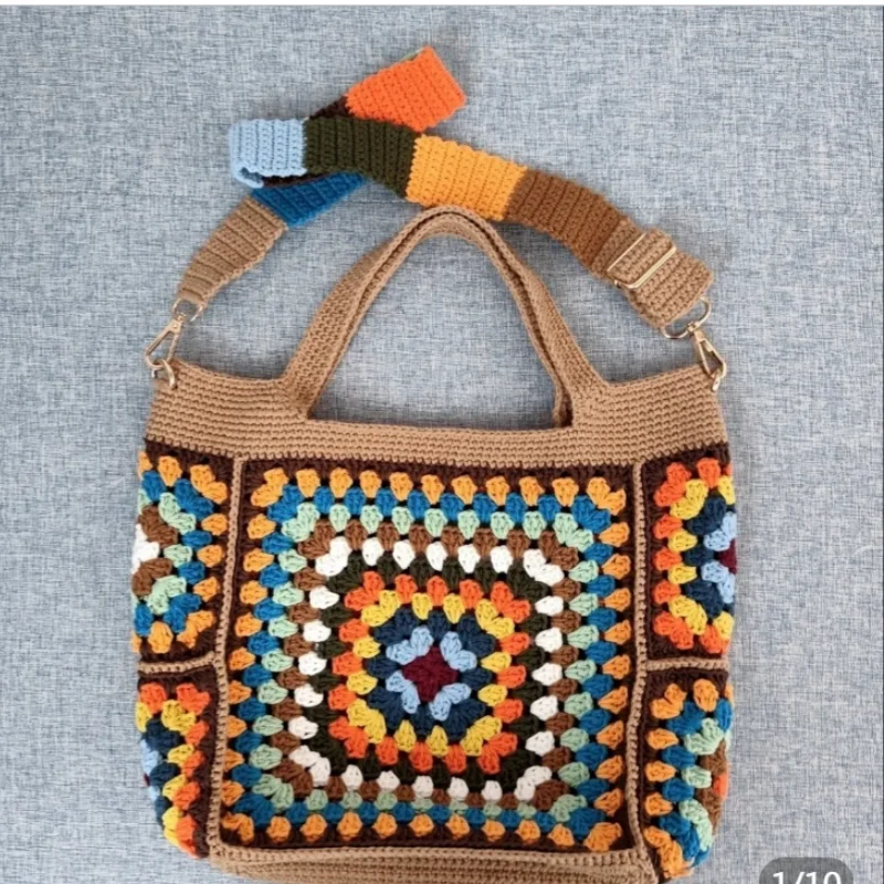 

Hand woven shoulder bag, handbag, casual crossbody bag, women's shopping bag, lined storage bag