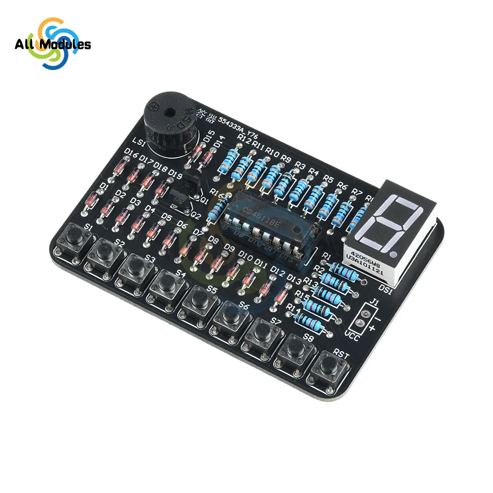 

Small Blackboard Eight-way Transponder Kit SYB52 Multi-way Robotic Test Practical Training elding Electronic Fabrication Kit