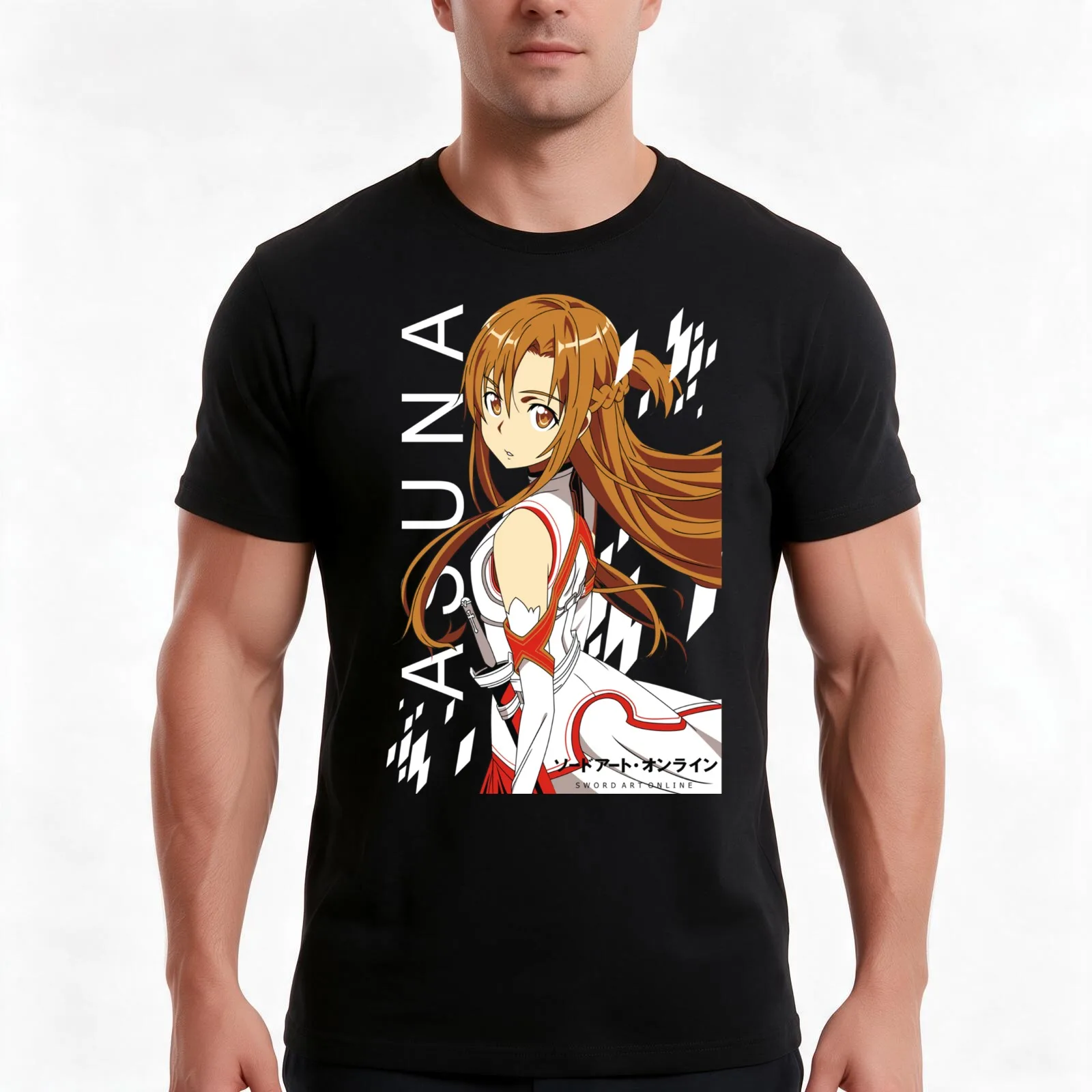 Asuna Yuuki SAO Classic T-Shirt Summer Casual Cotton Tee Oversized Streetwear Tops Vintage Graphic Print Unisex Men Women