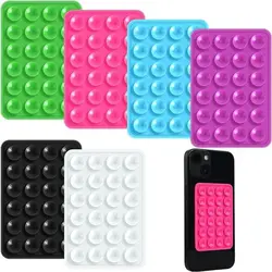 Double Side Silicone Suction Pad For Mobile Phone Fixture Suction Cup Backed Adhesive Silicone Rubber Sucker Pad