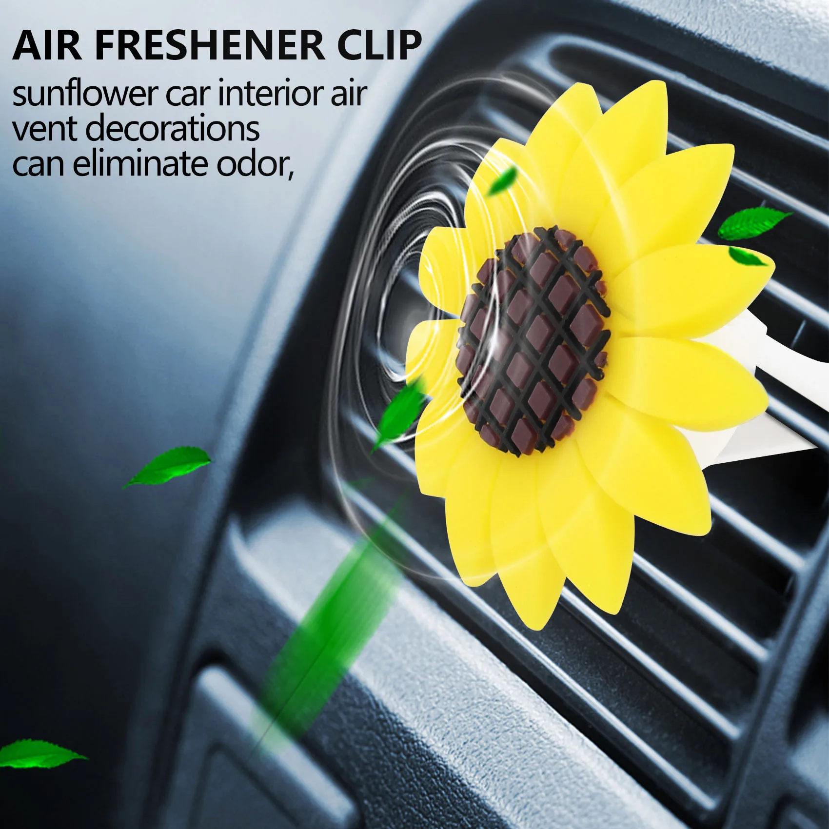 4 Pcs Car Sunflower Accessories Car Air Freshener Sunflower Air Vent Clips Air Vent Decorations Perfume for Cars