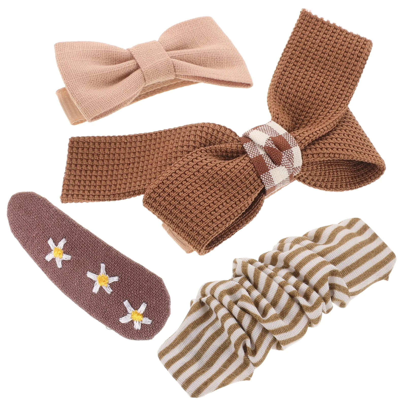 

4Pcs Cute Hair Clips for Girls Sweet Style Bow Hair Accessories Meticulous Craftsmanship Small Bows for Toddler Baby Girls