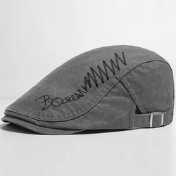 CNTANG New Autumn Men's Cap Beret Fashion Cotton Letter Embroidery Berets Summer Women Visor Hat Casual Newsboy Hats