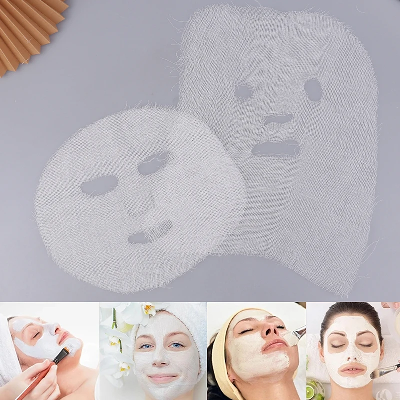 100 pz/borsa Morbido Usa E Getta Garza Maschera Foglio di Carta Salone di Bellezza Speciale Garza Assorbimento Non Irritante Puro Cotone