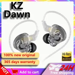 KZ Dawn Dynamic wired Earphones HIFI Bass Earbuds In Ear Monitor Headphone For Sports Sleep Driving Noise Cancelling Headset