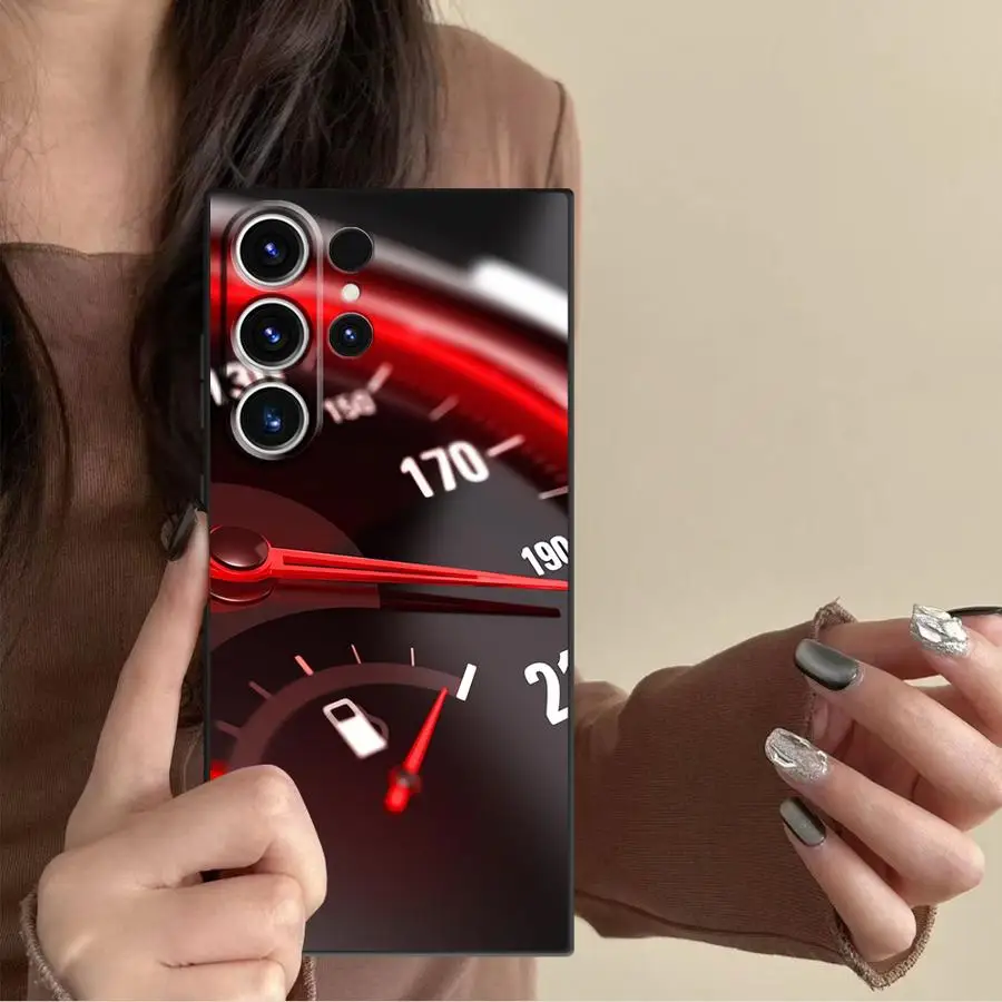 Red Car Gauge Case for Samsung Galaxy S26 Ultra Note 20 10 S22 S20 FE S25 Plus S21 S24 S23 Phone Cover view 3