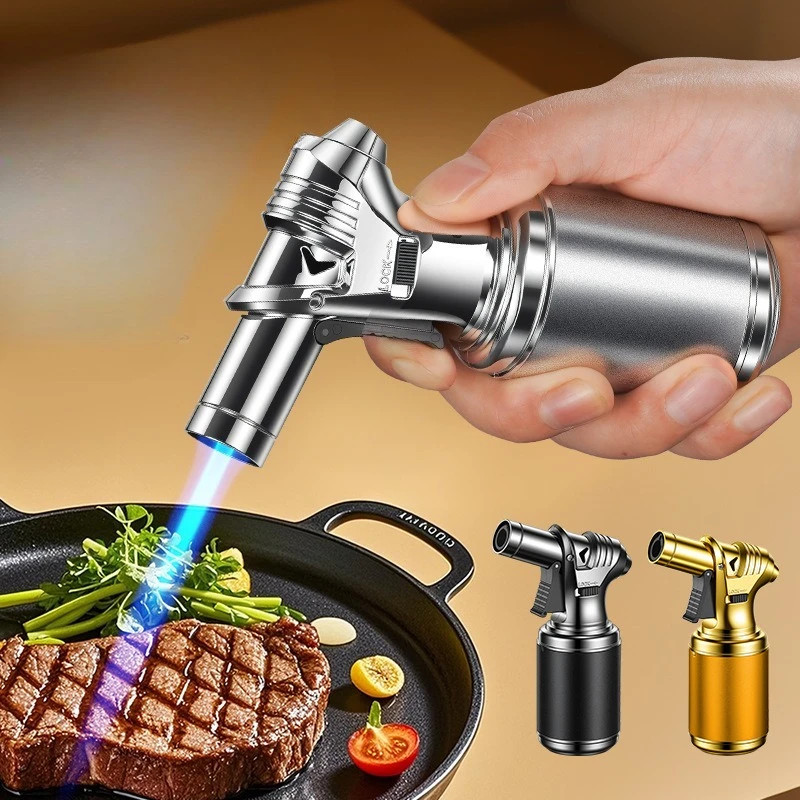 

Large-capacity Handheld Inflatable Jet Lighter, Suitable for Lighting Cigars, Barbecues and Baking