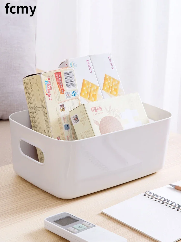 Sundry Storage Basket Student Desktop Snack Storage Box Plastic Cosmetic Storage Box Household Kitchen Sorting Box Makeup Box