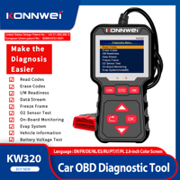 2026 KONNWEI KW320 Car Scanner OBD2 EOBD Fault Diagnostic Tools Professional Automotive Scanner Read Erase Codes l/M Readiness