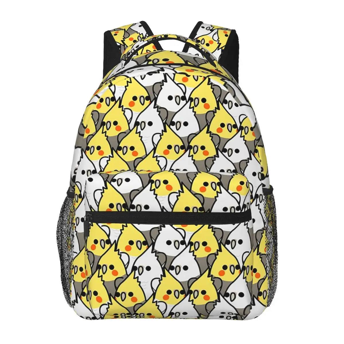 

Pet Birds Cockatiel Budgie Parrot Student Backpack School Bag Hiking Travel Daypack for Boys Girls Fashion Bookbag Shoulder Bags