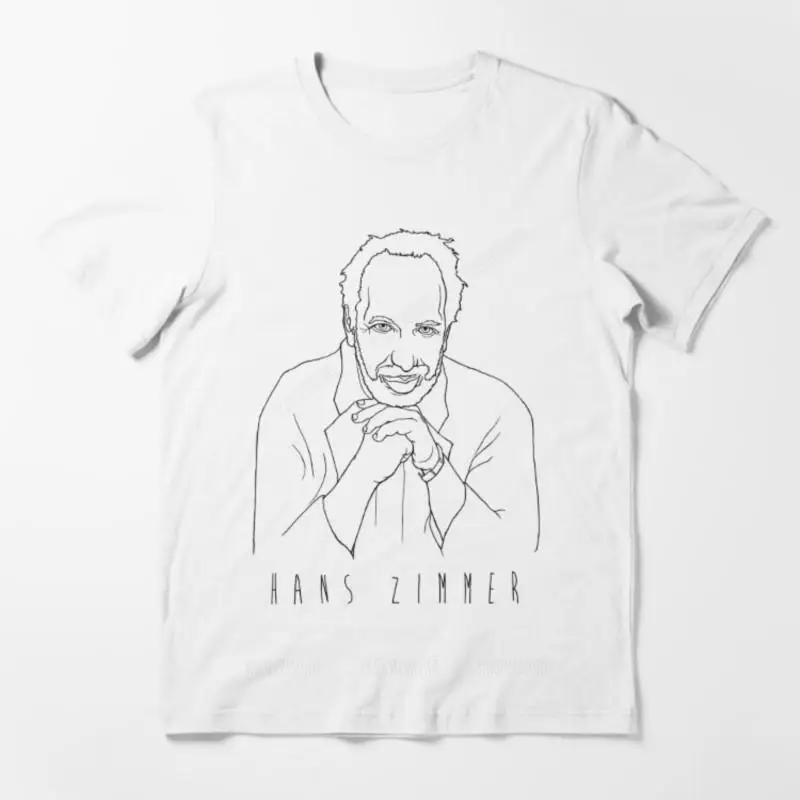 Adult tee tops teenager cotton tee shirt ‘The Hans Zimmer’Essential T Shirt fashion print tshirts male casual style tee-shirt