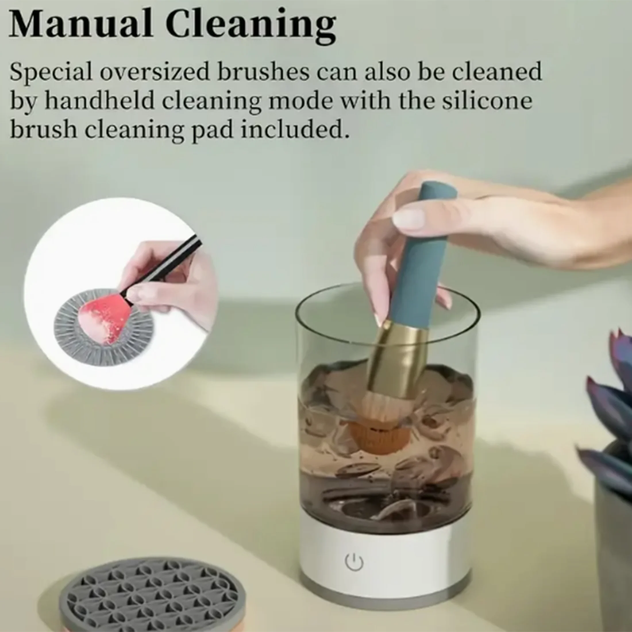 Aufbewahrungsbox zur Reinigung von elektrischen Make-up-Pinseln |   Automatische Lazy-Reinigung + Lagerung, integrierte Make-up-Werkzeuge