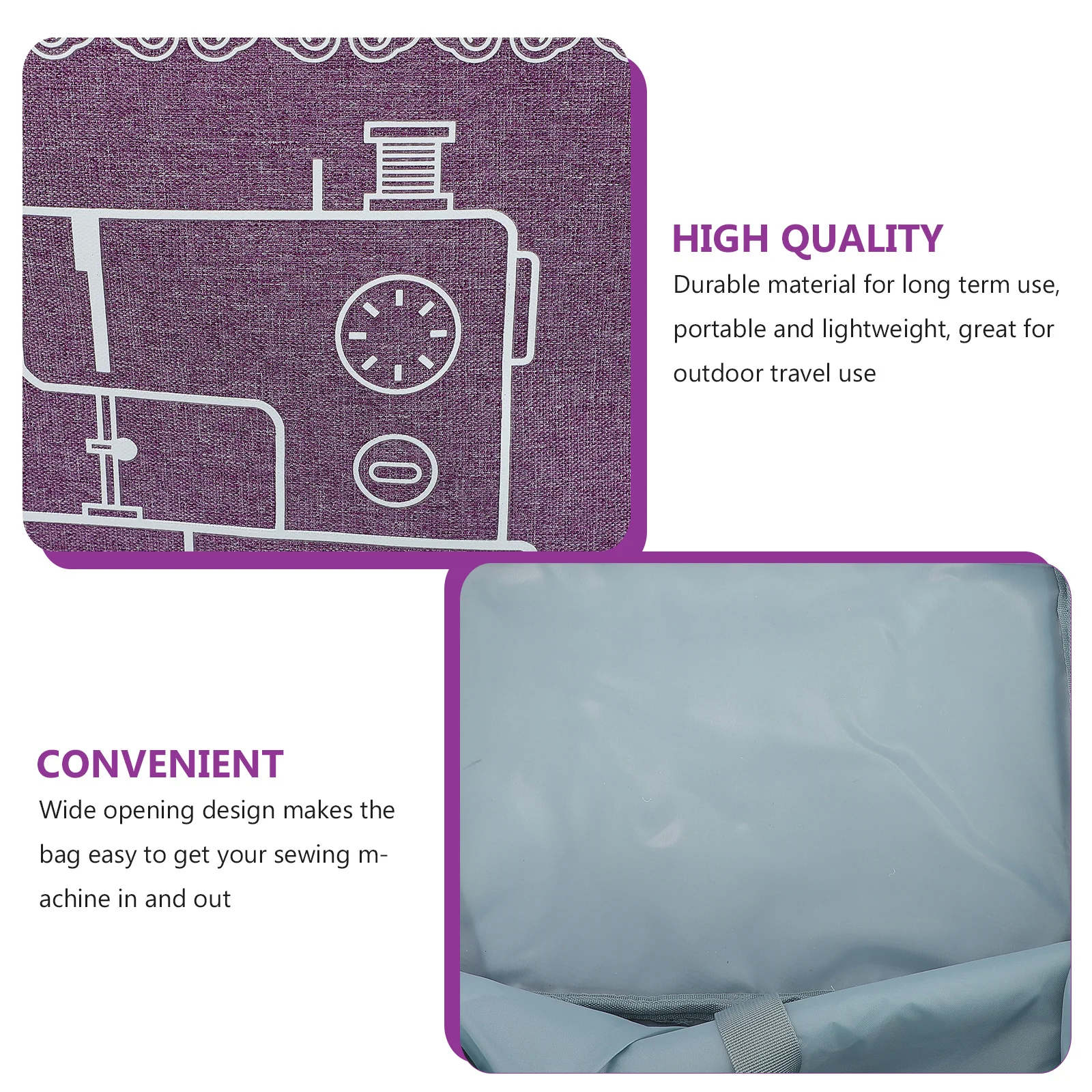 

Machine Bag Oxford Cloth Reinforced Stitch Padded Portable Storage Tote Case For Sewing Machine Yarn Crochet Needles