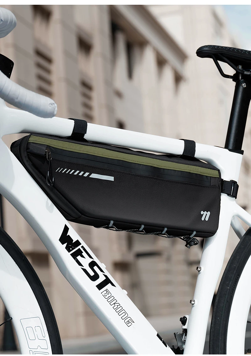 WEST BIKING 2,6L Fahrrad-Oberrohrtasche Große Kapazität Kratzfest Wasserdicht Fahrradrahmentasche MTB Rennrad Zubehör – Detail 15