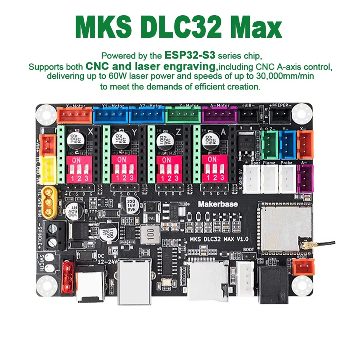 A79G MKS DLC32 MAX Moederbord Lasergraveermachine 4 Controller voor CNC Houtwerk Graveur Onderdelen met 3,5 inch Scherm