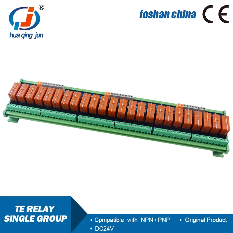 

Huaqingjun 24-Channel 1NO 1NC Relay Module 12A 250VAC SPDT Relays for PLC Automation