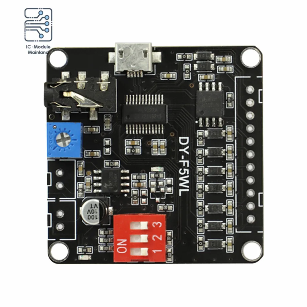 Commande de lecture vocale DC3.7-5V Tech 5W Power Trigger 32M Memory btAudio F5WL MP3 Voice Playback Tech pour Ardu37