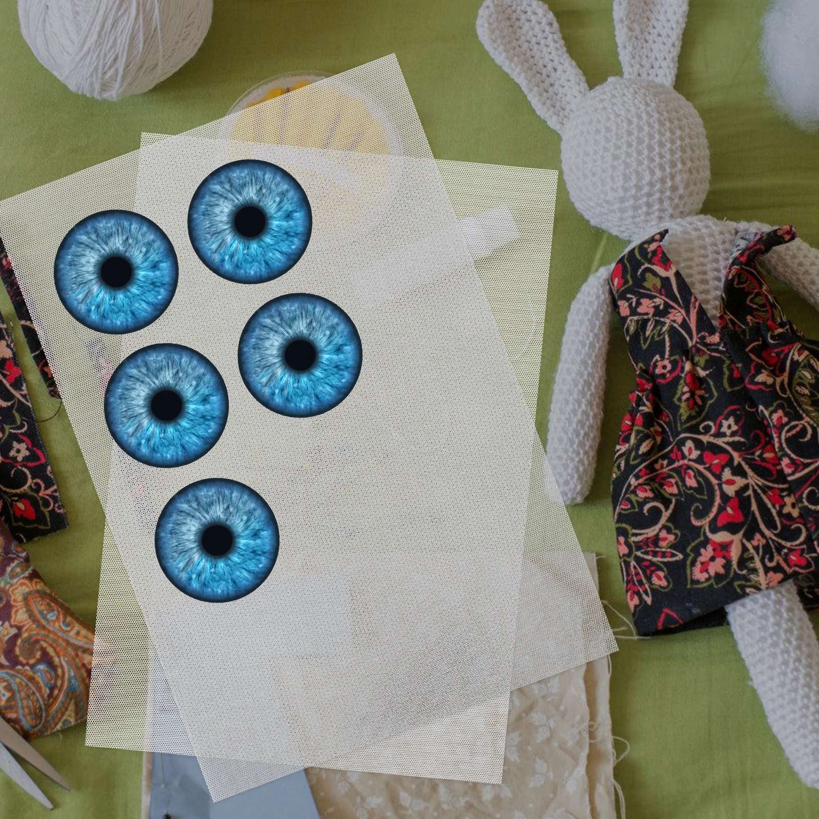 Plastikowa siatka na oczy, wodoodporny PVC do tworzenia masek futrzanych, DIY, cosplay, rękodzieło, białe futrzane rękodzieło, płótno