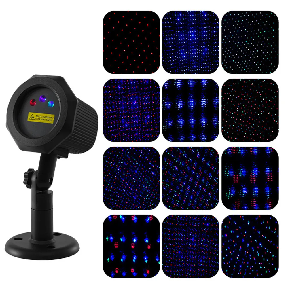 

Outdoor Star Projection Atmosphere Lights Multi-pattern Laser Lights Red, Green And Blue Aurora to Insert Lawn Lights All Over T