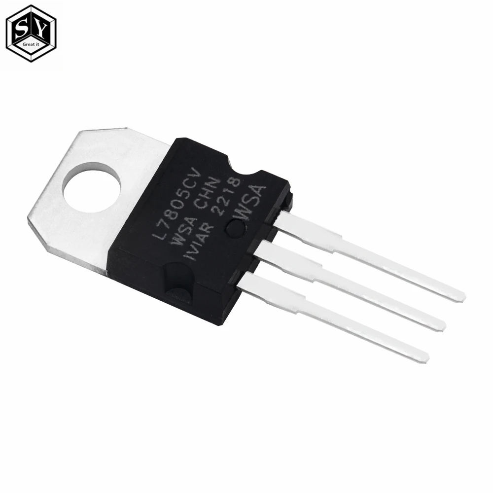 10pcs/lot New L7805CV voltage regulator TO-220 L7805 7805 5V POSITIVE VOLTAGE REGULATORS