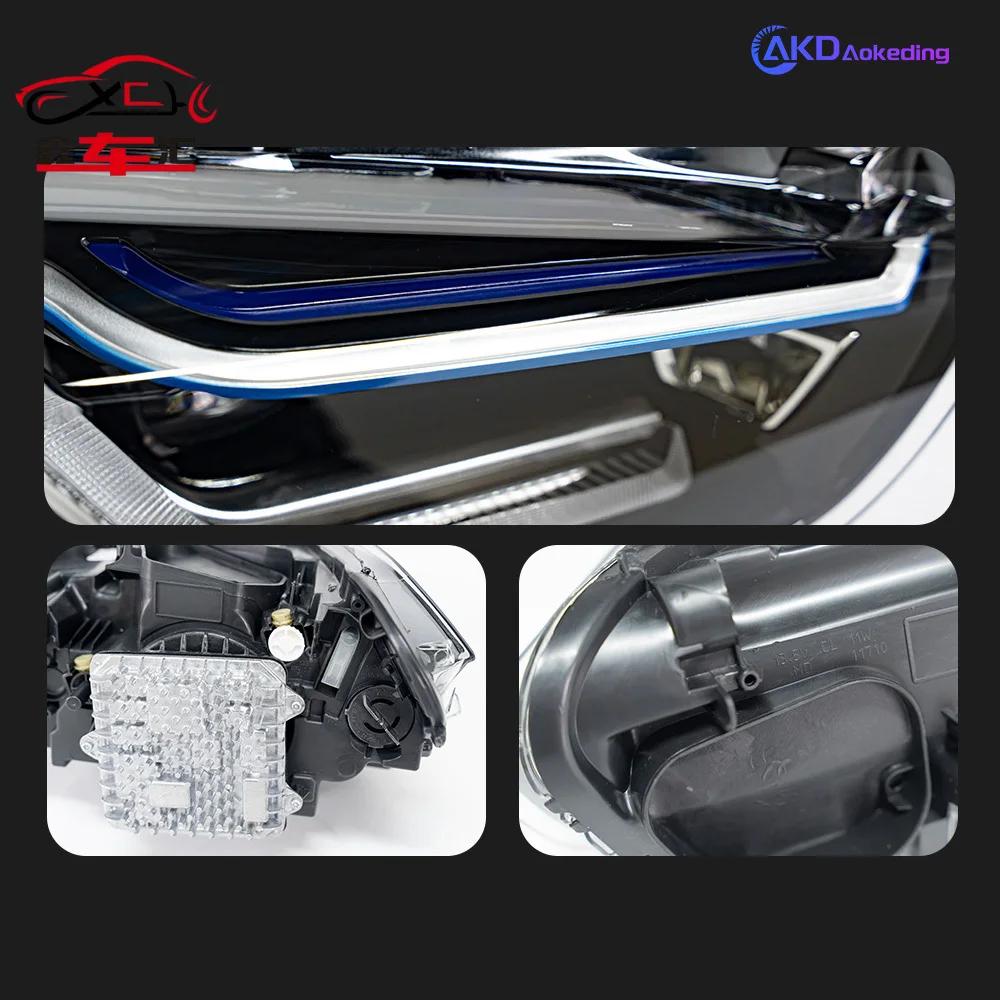 

XCH Auto Parts For BMW X1 F48 Headlights 2016-2021 latest Dual L Style LED Daytime Lights Dual Projector Car Accesorios Modified