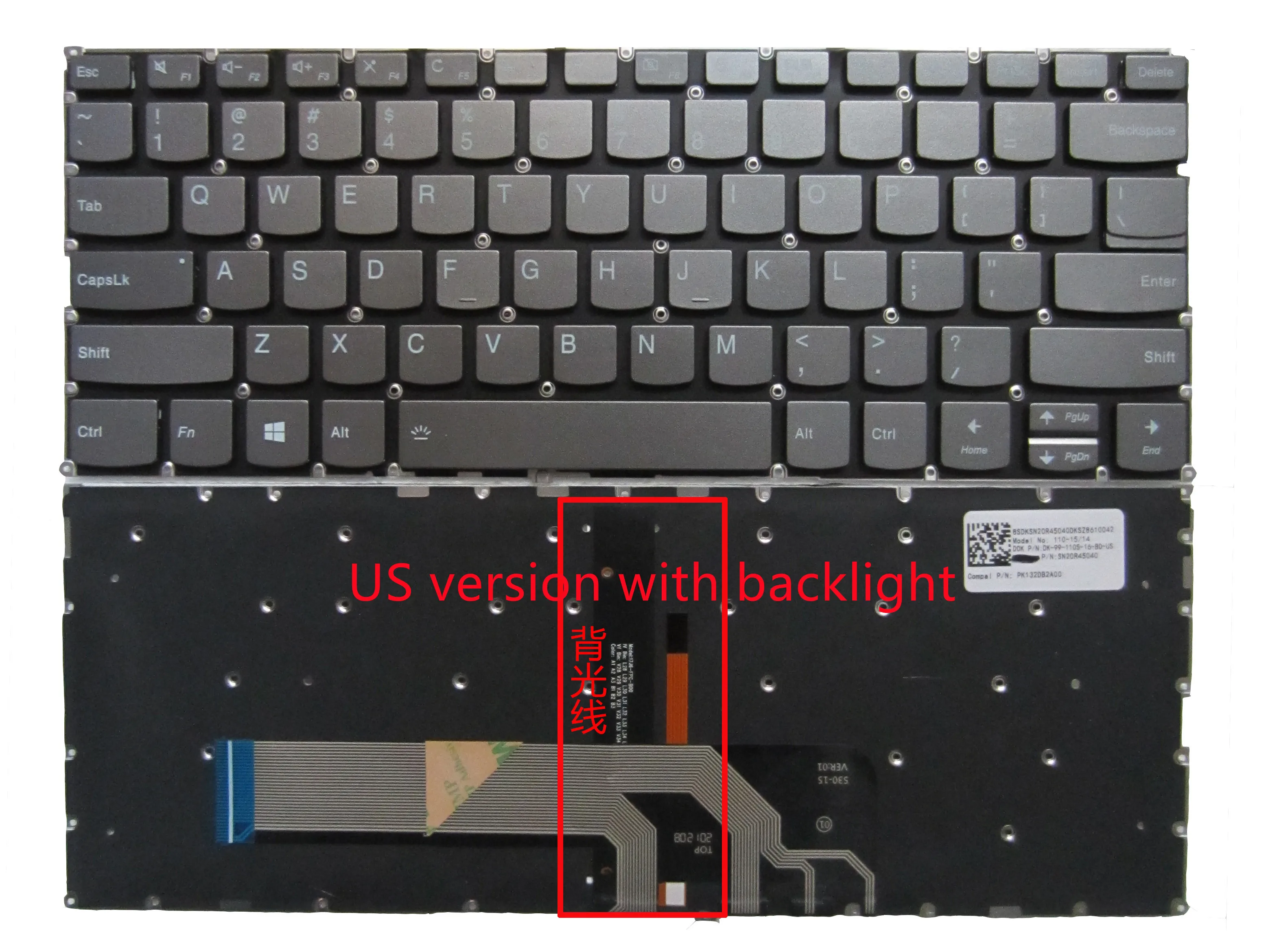 New  for Lenovo YOGA 730-13IKB 730-13IWL 730-15IKB/15IWL 530-14ARR 530-15 US/Korean Version Keyboard