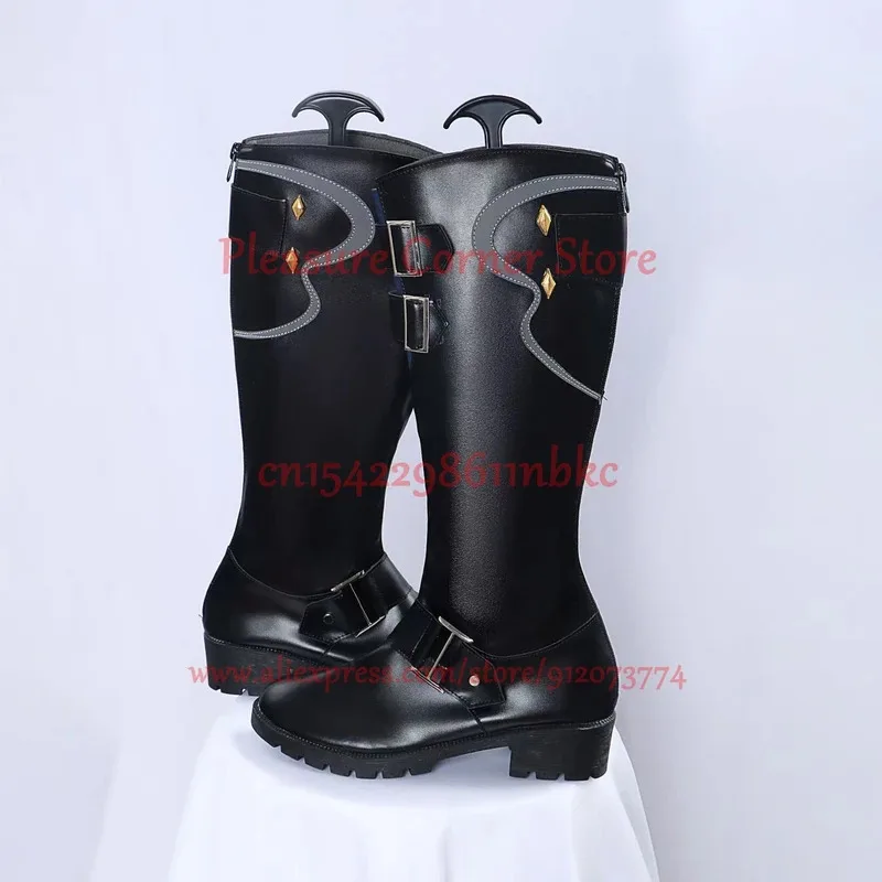 En STOCK juego Honkai Star Rail Jiaoqiu zapatos de Cosplay Jiao Qiu accesorio de disfraz de Cosplay Prop Jiaoqiu Cosplay zapatos de cuero Pu