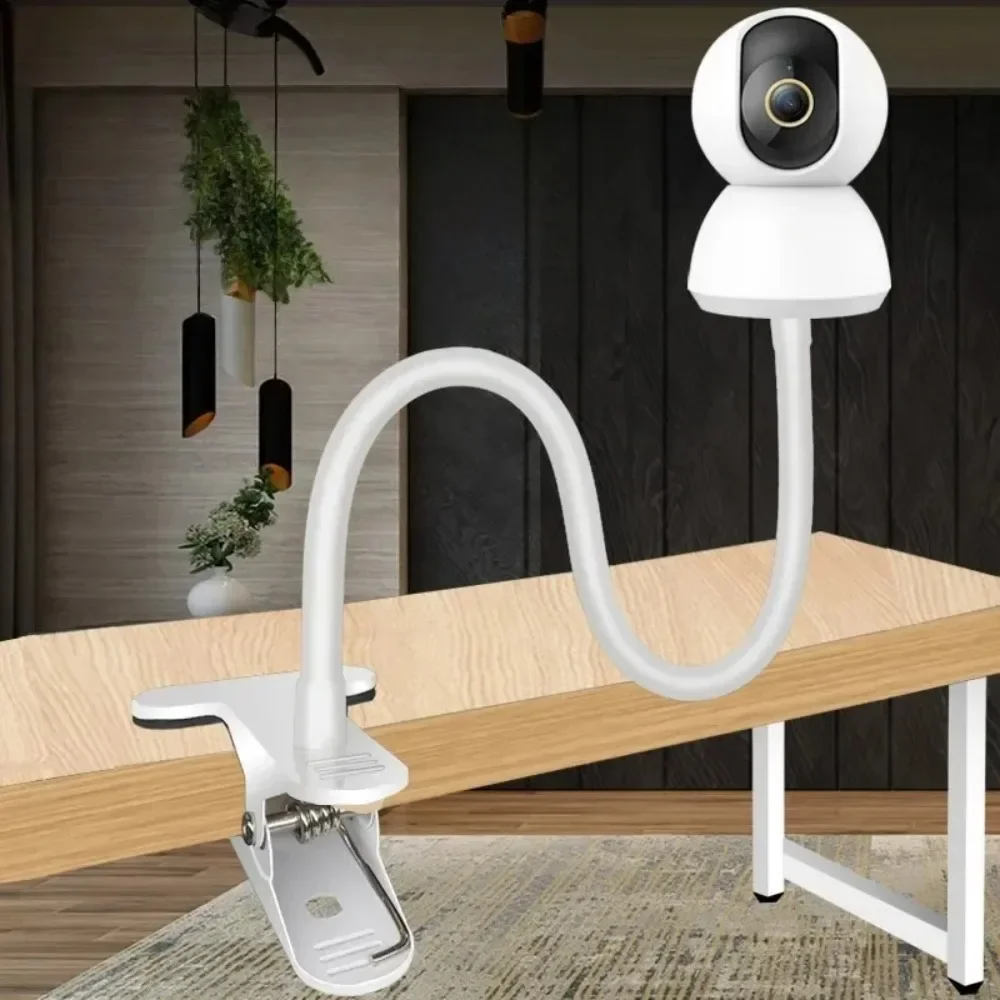 41cm Flexible Monitor Clip No Punching Clip Webcam Stand for Universal 1/4'' Screw Baby Room Monitor Camera Clamp Mount Holder