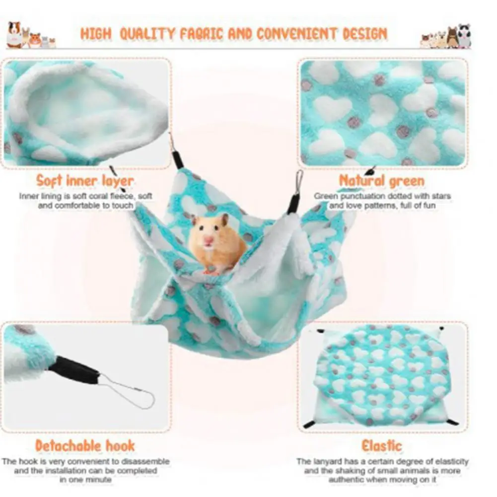 2Pcs Rat Nest Bed  Cozy Chipmunk Ferret Rat Hammock Hanging Bed  Universal Squirrel House