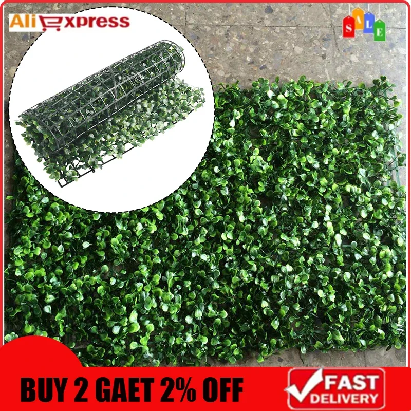 

1pcs Artificial Plant Walls 40x60cm Foliage Hedge Grass Mat For Home Garden Decorations Greenery Panels Fence Simulated Lawn