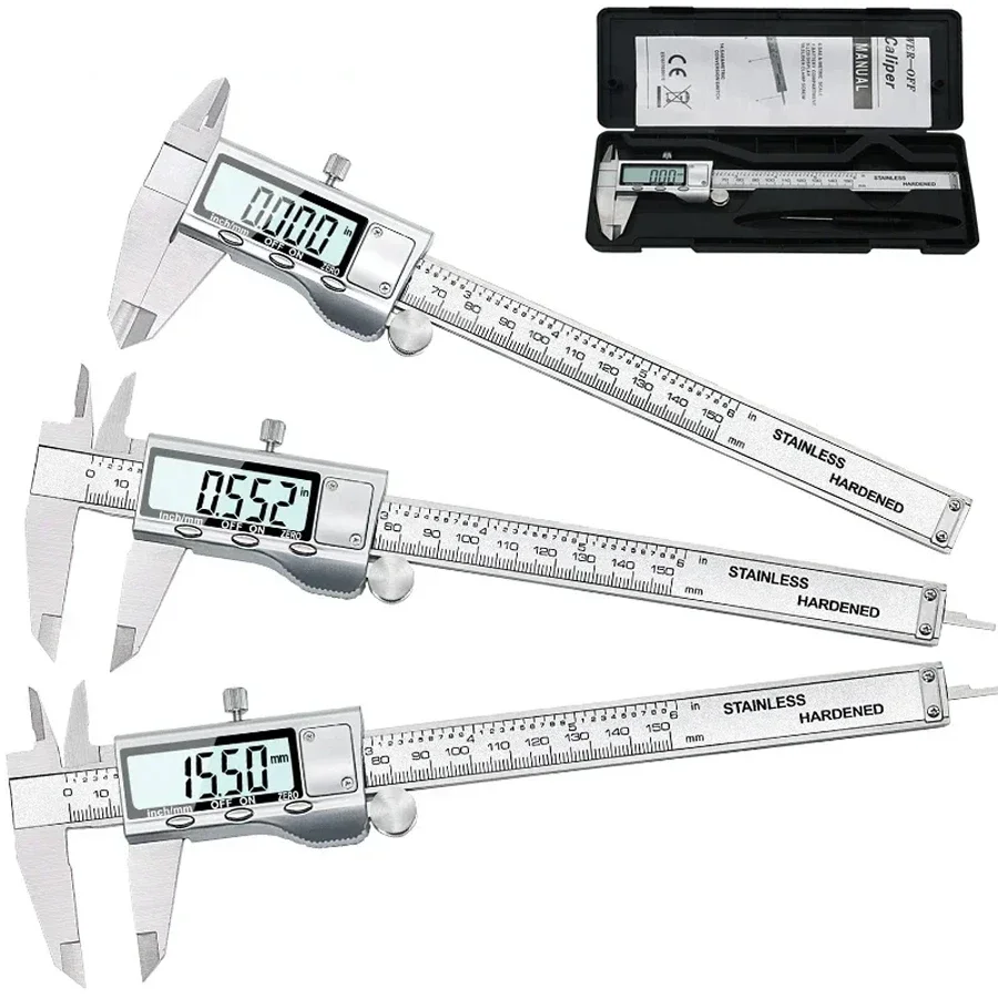 6-Inch 150mm Stainless Steel Electronic Digital Vernier Caliper Metal Micrometer Measuring tools hot sell