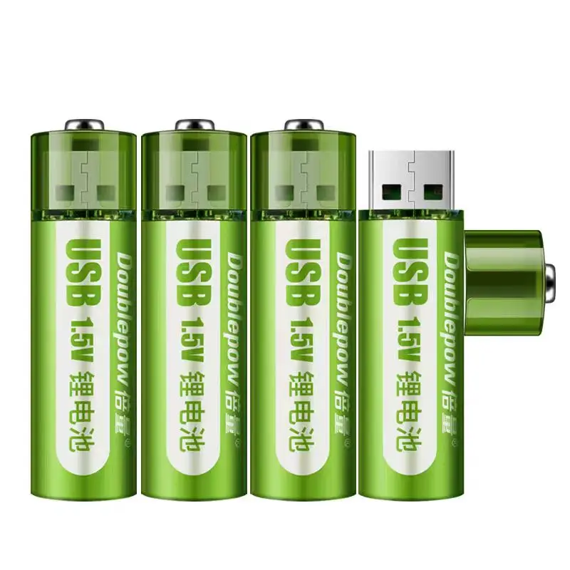 usb rechargeable battery set AA 1.5V 1800mwh constant voltage fast charging lithium battery