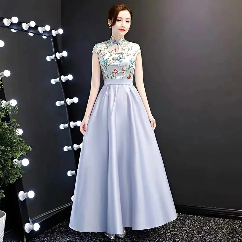 

Новые вечерние элегантные платья для выпускного вечера с короткими рукавами, женское темпераментное платье трапециевидной формы с круглым вырезом, банкетное вечернее платье Quinceanera Dress202