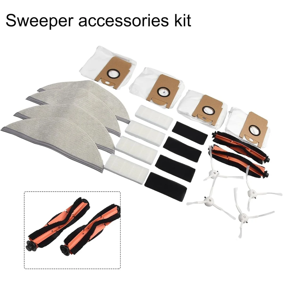 Для робота-пылесоса Lydsto R1/R1A/R1 Pro/S1, основная боковая щетка, фильтр Hepa, тканевые запасные части для швабры