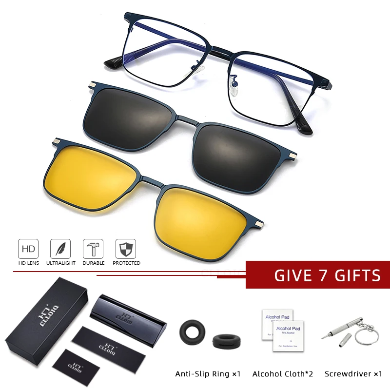 CLLOIO Titan 3 In 1 Magnet Clip Sunglasses 4